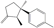 1-(1α,2β-Dimethyl-3-methylenecyclopentyl)-4-methylbenzene Struktur