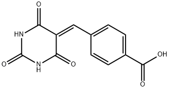 4-[(2,4,6-trioxotetrahydro-5(2H)-pyrimidinylidene)methyl]benzoic acid Struktur