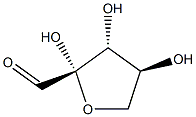 beta-L-threo-Pentos-2-ulo-2,5-furanose (9CI) Struktur