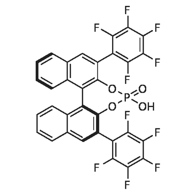 (11bS)-4-Hydroxy-2,6-bis(2,3,4,5,6-pentafluorophenyl)-4-oxide-dinaphtho[2,1-d:1',2'-f][1,3,2]dioxaphosphepin Struktur