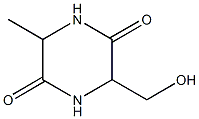 2,5-Piperazinedione,3-(hydroxymethyl)-6-methyl-(6CI,7CI,8CI,9CI) Struktur