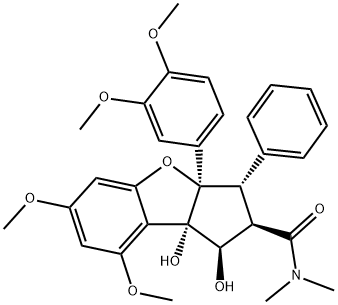 3'-Methoxyrocaglamide Struktur