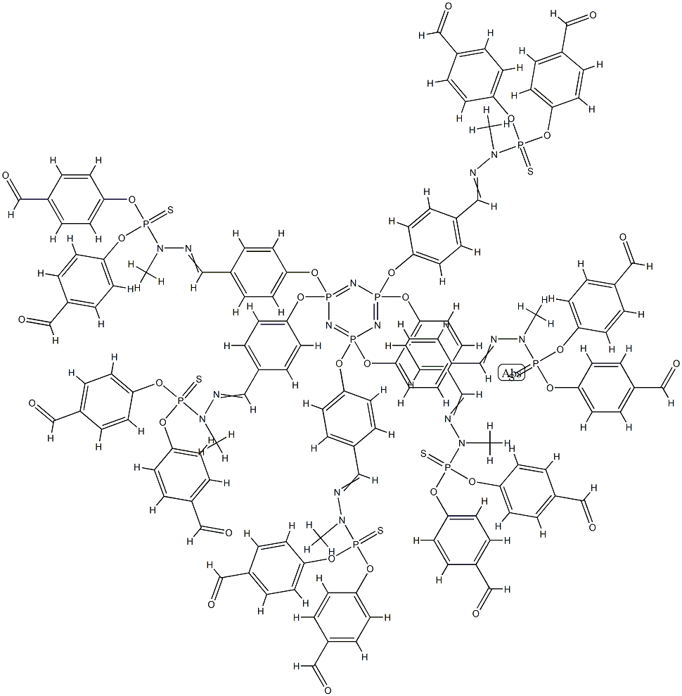 CYCLOTRIPHOSPHAZENE-PMMH-12 DENDRIMER, GENERATION 1.5 Struktur