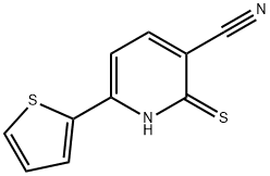 2-sulfanylidene-6-thiophen-2-yl-1H-pyridine-3-carbonitrile Struktur