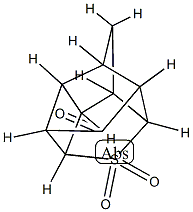 Octahydro-1,3,5-ethan[1]yl[2]ylidene-7-oxo-2-thiacyclobuta[cd]pentalene 2,2-dioxide Struktur