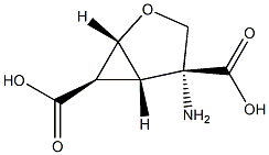 2-Oxabicyclo[3.1.0]hexane-4,6-dicarboxylicacid,4-amino-,(1R,4R,5S,6R)-rel- Struktur