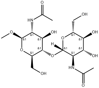 O-methyl-di-N-acetyl beta-chitobioside Struktur