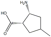 Cyclopentanecarboxylic acid, 2-amino-4-methyl-, (1R,2S)-rel-[partial]- (9CI) Struktur