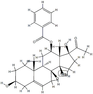 12-O-Benzoyldeacylmetaplexigenin Struktur