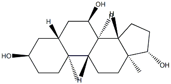 5α-Androstane-3α,7α,17β-triol Struktur