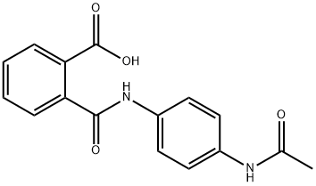 2-{[4-(acetylamino)anilino]carbonyl}benzoic acid Struktur