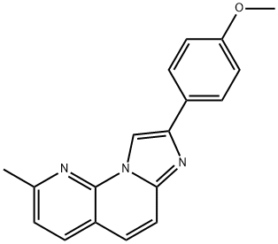 8-(4-methoxyphenyl)-2-methylimidazo[1,2-a][1,8]naphthyridine Struktur