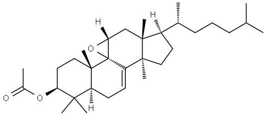 9,11α-Epoxy-5α-lanost-7-en-3β-ol acetate Struktur