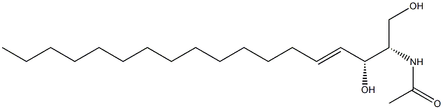 N-acetoyl-D-erythro-sphingosine Struktur