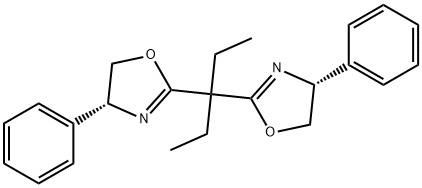 (4R,4'R)- 2,2'-(1-ethylpropylidene)bis[4,5-dihydro-4-phenyl-Oxazole Struktur