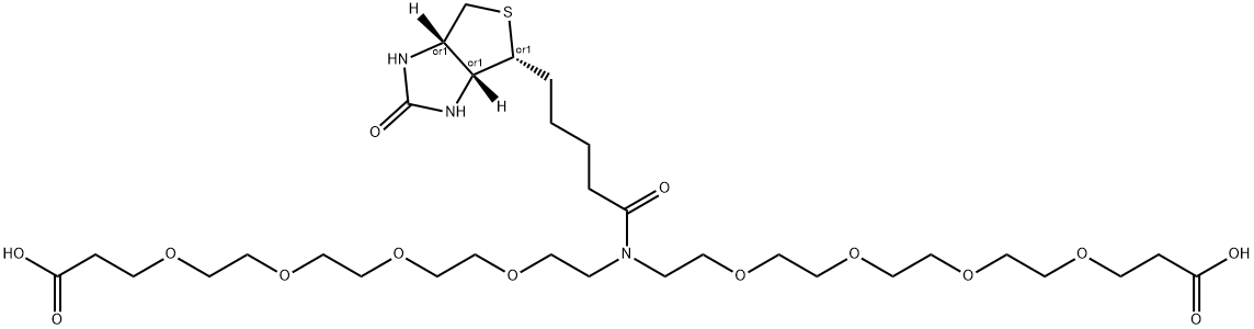 Biotin-NH(PEG4-acid)2 Struktur