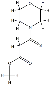 4-Morpholinepropanoic  acid,  -bta--thioxo-,  methyl  ester Struktur