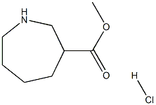 1H-Azepine-3-carboxylic acid, hexahydro-, methyl ester, hydrochloride (1:1) Struktur