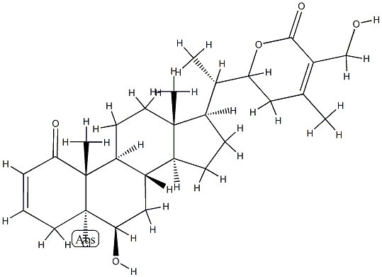 5-Chloro-6β,22,27-trihydroxy-1-oxo-5α-ergosta-2,24-dien-26-oic acid δ-lactone Struktur