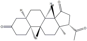 5β-Pregnane-3,15,20-trione Struktur