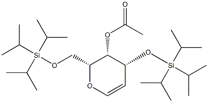 4-O-ACETYL-3 6-DI-O-(TRIISOPROPYLSILYL)& Struktur