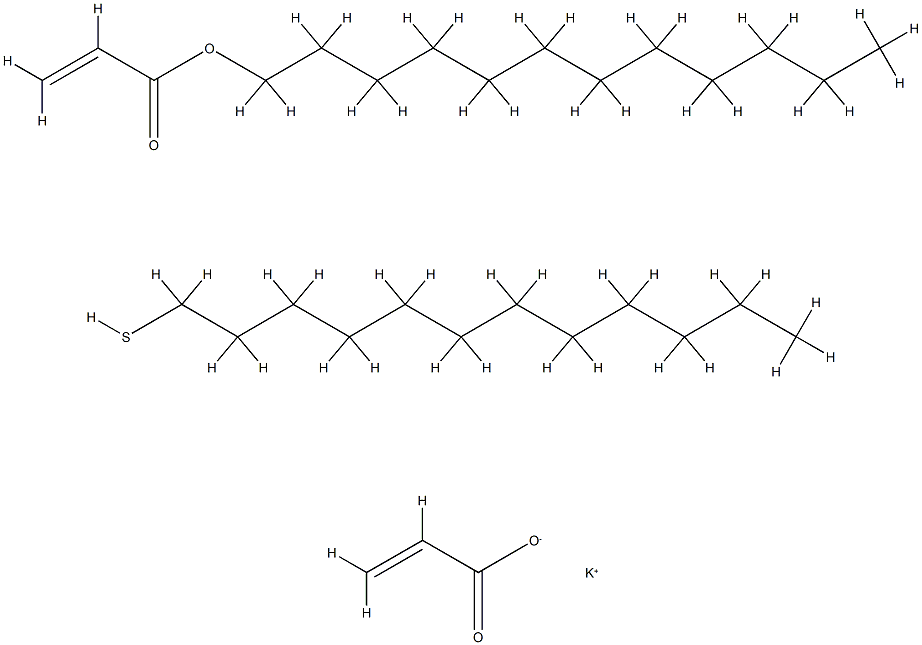 2-Propenoic acid telomer with 1-dodecanethiol and dodecyl 2-propenoate, potassium salt Struktur