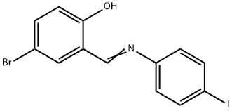 4-bromo-2-{[(4-iodophenyl)imino]methyl}phenol Struktur