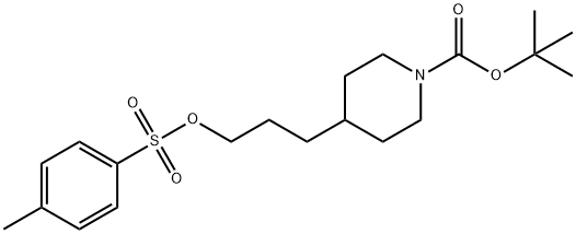 1N-tert-BUTOXYCARBONYL-4(R/S)-[3-(4-TOLUENESULFONYLOXY)PROPYL]PIPERIDINE Struktur