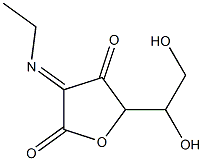 L-threo-3-Hexulosonic  acid,  2-deoxy-2-(ethylimino)-,  -gamma--lactone,  radical  ion(1-)  (9CI) Struktur