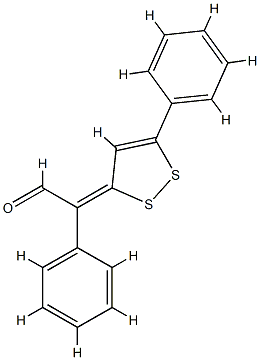 α-(5-Phenyl-3H-1,2-dithiol-3-ylidene)benzeneacetaldehyde Struktur