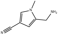 1H-Pyrrole-3-carbonitrile,5-(aminomethyl)-1-methyl-(9CI) Struktur