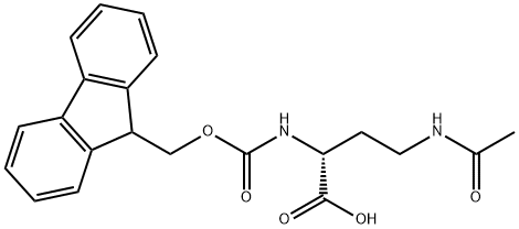 (9H-Fluoren-9-yl)MethOxy]Carbonyl D-Dab(Ac)-OH Struktur