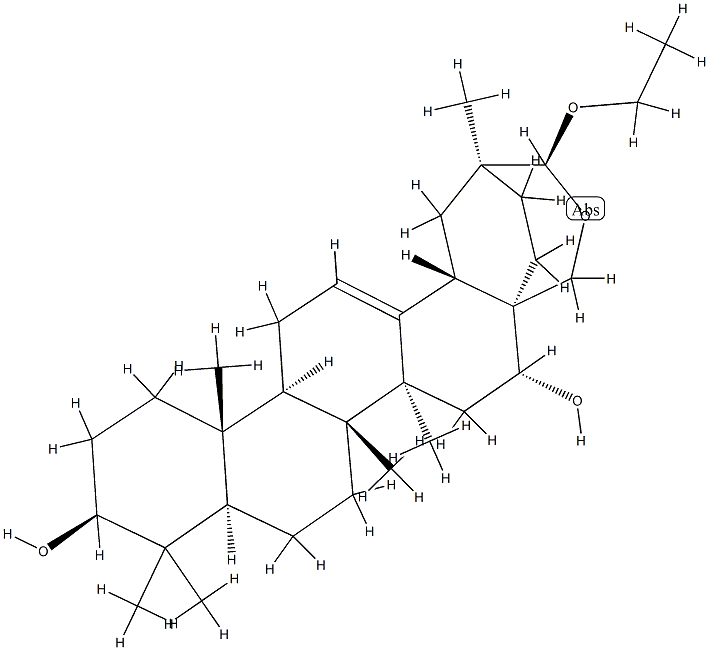 (30S)-28,30-Epoxy-30-ethoxyolean-12-ene-3β,16α-diol Struktur