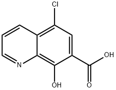 7-Quinolinecarboxylicacid,5-chloro-8-hydroxy-(9CI) Struktur