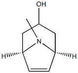 (1β,5β)-8-Methyl-8-azabicyclo[3.2.1]octa-6-ene-3α-ol Struktur