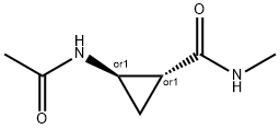 Cyclopropanecarboxamide, 2-(acetylamino)-N-methyl-, (1R,2R)-rel- (9CI) Struktur