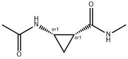 Cyclopropanecarboxamide, 2-(acetylamino)-N-methyl-, (1R,2S)-rel- (9CI) Struktur