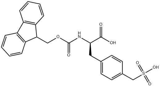 (9H-Fluoren-9-yl)MethOxy]Carbonyl D-phenylalanine-4-methylsulfonic acid Struktur