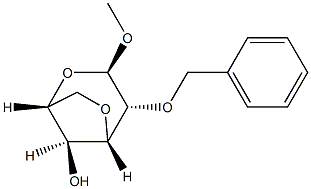 1-O-Methyl-3,6-anhydro-2-O-benzyl-β-D-galactopyranose Struktur