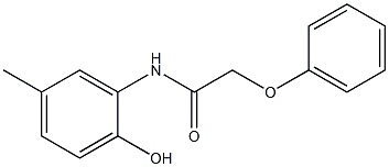 N-(2-hydroxy-5-methylphenyl)-2-phenoxyacetamide Struktur