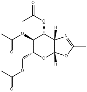 (3aS)-5α-[(Acetyloxy)methyl]-3aβ,6,7,7aβ-tetrahydro-2-methyl-5H-pyrano[3,2-d]oxazole-6β,7α-diol diacetate Struktur