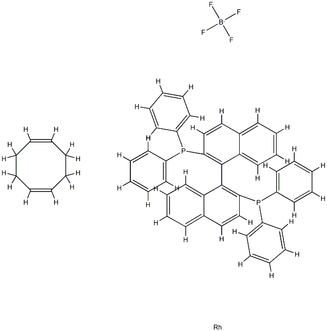 [Rh COD (S)-Binap]BF4, Rh 11.2% Struktur