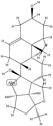 (2aS,11aR)-2,2a,3bβ,4,6,7,8,9,9a,9bα,10,11,13a,13bα-Tetradecahydro-9aβ,13aα-dimethyl-3aH,12H-1,3,13-trioxa-1H-cyclopenta[3,4]pentaleno[1,6a-a]phenanthrene-3aβ,7β-diol Struktur