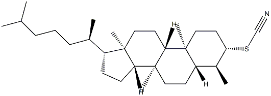 4α-Methyl-5α-cholestan-3β-yl thiocyanate Struktur