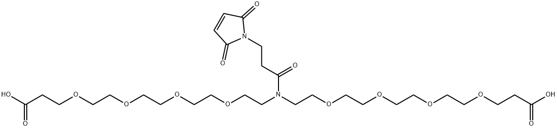 N-Mal-N-bis(PEG4-acid) Struktur