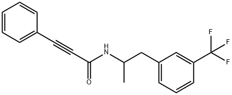 N-[α-Methyl-m-(trifluoromethyl)phenethyl]-3-phenylpropiolamide Struktur