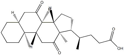 7,12-Dioxo-5β-cholan-24-oic acid Struktur