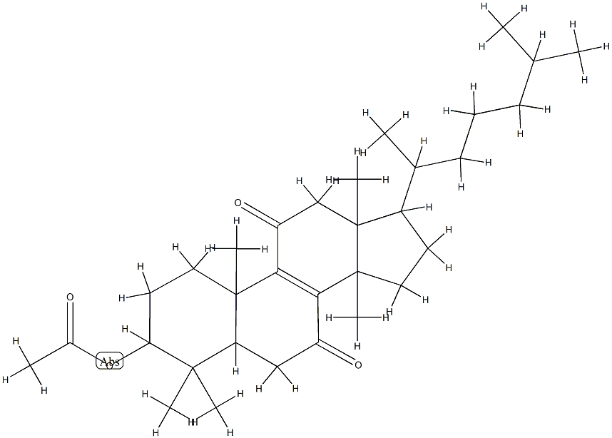 3β-(Acetyloxy)-5α-lanost-8-ene-7,11-dione Struktur