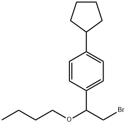 [α-(Bromomethyl)-p-cyclopentylbenzyl]butyl ether Struktur