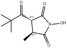 2,5-Pyrrolidinedione, 3-(2,2-dimethyl-1-oxopropyl)-1-hydroxy-4-methyl-, (3R,4S)-rel- (9CI) Struktur